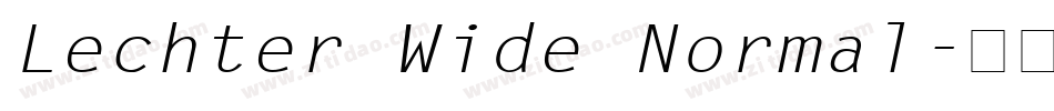 Lechter Wide Normal字体转换